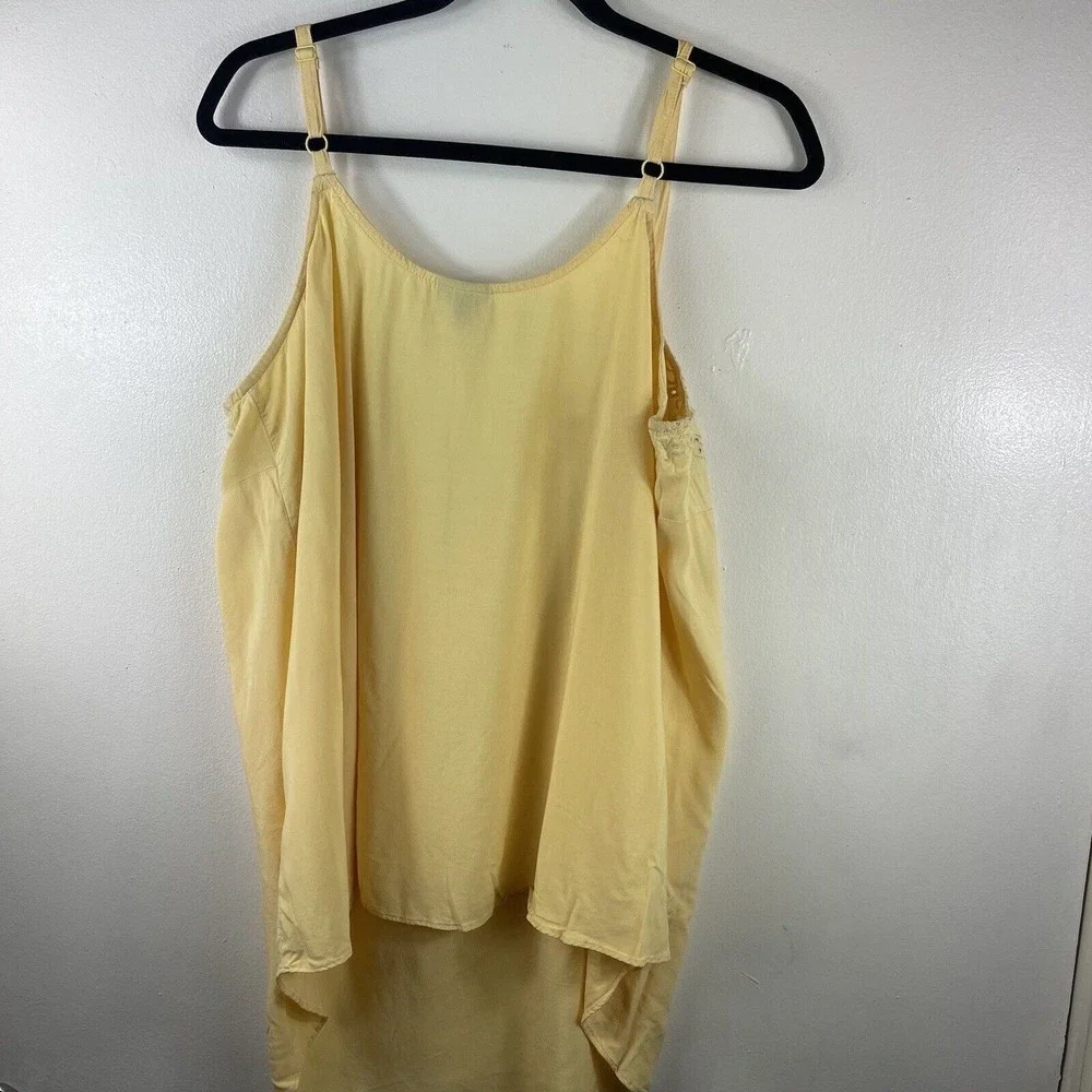 Torrid Soft Yellow Sophie Eyelet Swing Cami Tank‎ Top Plus Size 0 Large - Picture 11 of 13